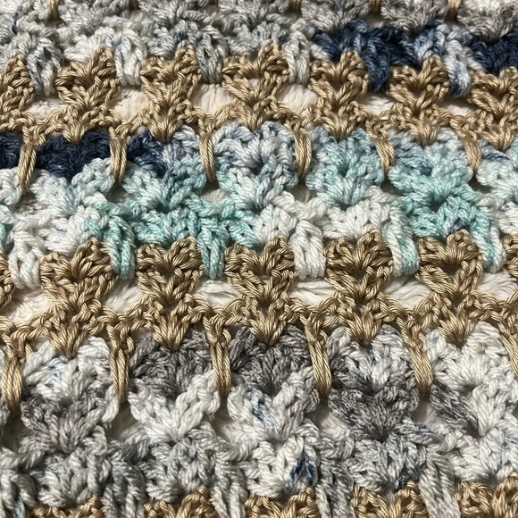 NWT Baby Lovey, Handmade, Crotched, Cat stitch blanket, afghan - Picture 2 of 2